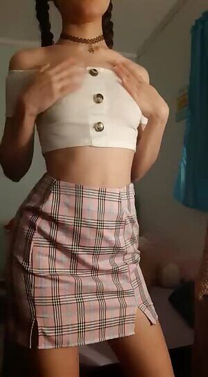 in my favorite, skimpy schoolgirl outfit - gonna give me an or a? 📚