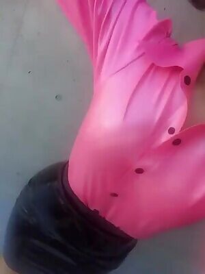 Eri showing latex skirt and blouse