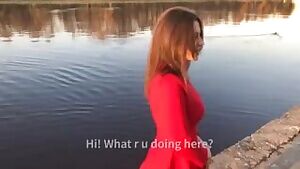 teen girl play with transmission of her new friend