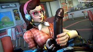 D.va Diner Handjob