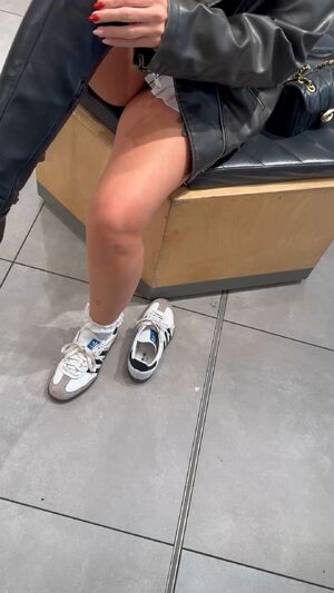 Ankle Socks Boots Flashing Public Pussy