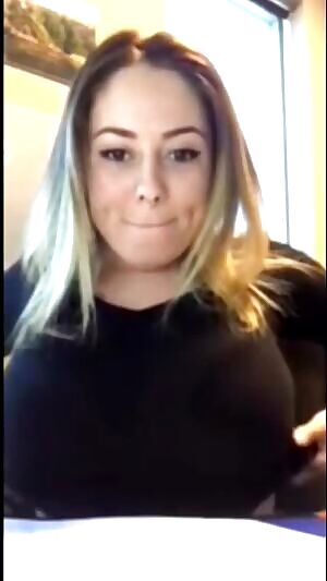 Sneaky Flash While She Waits for Food