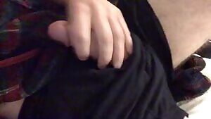 Pulling it out and stroking it up to strength...who wants to keep watching?