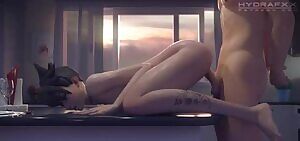 Tracer fucked in the kitchen Version 2 + POV