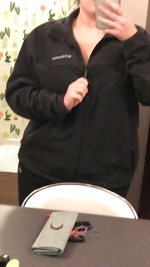 Unzip my jacket and play with my nipples