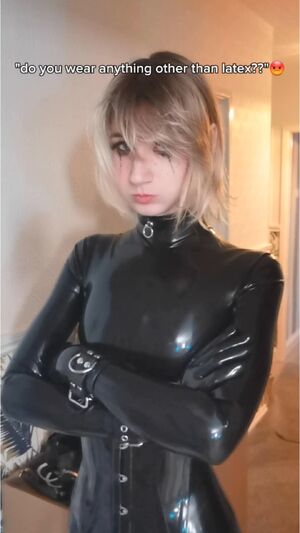 Shiny Clothes Blonde Catsuit Corset Fetish