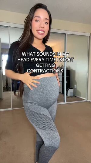 Selfies Amateur Belly Button Impregnate Leggings